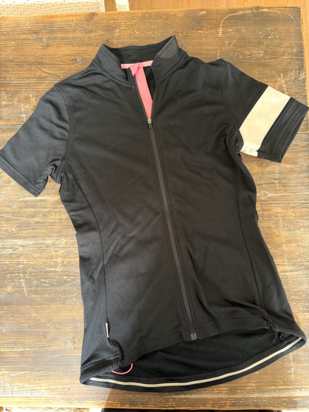Rapha Women’s Black Cycling Jersey with Pink Trim